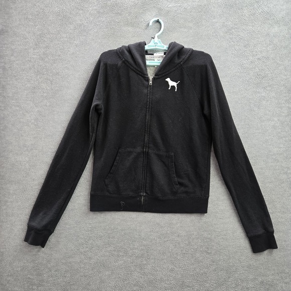 Victoria's Secret Tops - Victoria's Secret PINK Women Sweatshirt M Black Graphic Print LOVE Logo